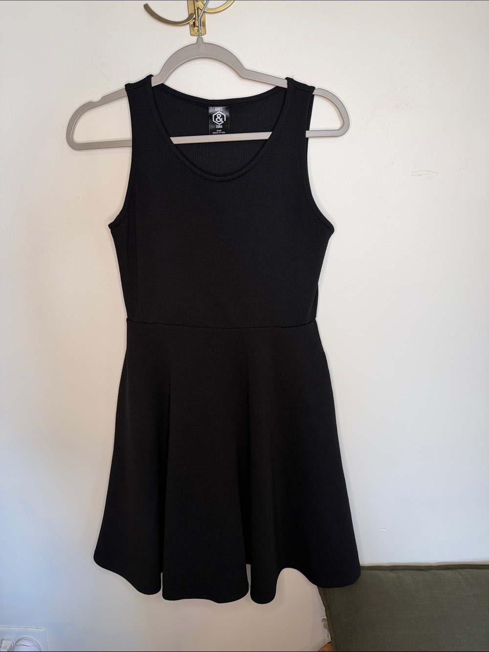 Agnes & Dora Black Sleeveless Midi Skater Dress